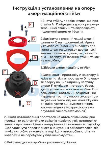 Проставки передние на верх опоры полиуретановые Suzuki Grand Vitara (1998-2005) 03001R20-S10-SZ03 фото