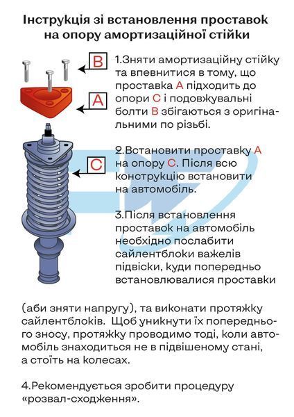 Проставки передние на верх опоры алюминиевые Ford C-Max Hybrid (2013-2020) 30 мм 14001M30-B8-FO10 фото