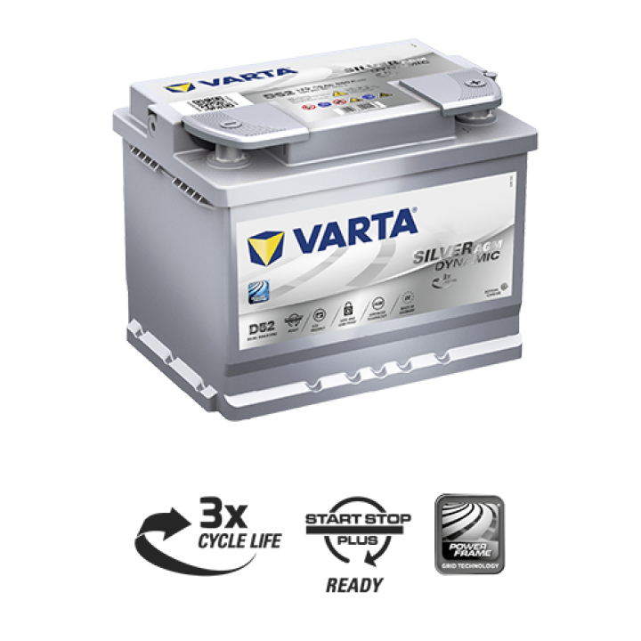 АКБ VARTA 6CT-60Aз 680А R Silver Dynamic AGM 560 901 068 (D52)