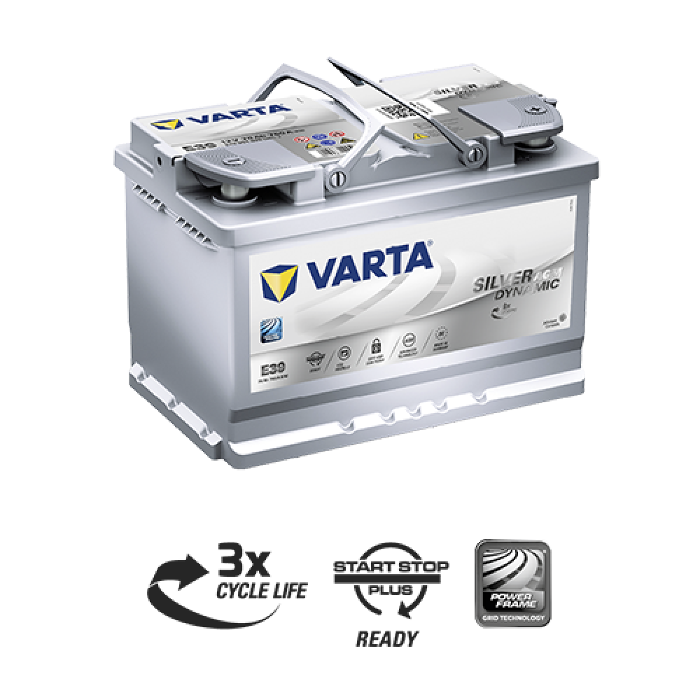АКБ VARTA 6CT-70Aз 760А R Silver Dynamic AGM 570 901 076 (E39) - Проставки  для увеличения клиренса
