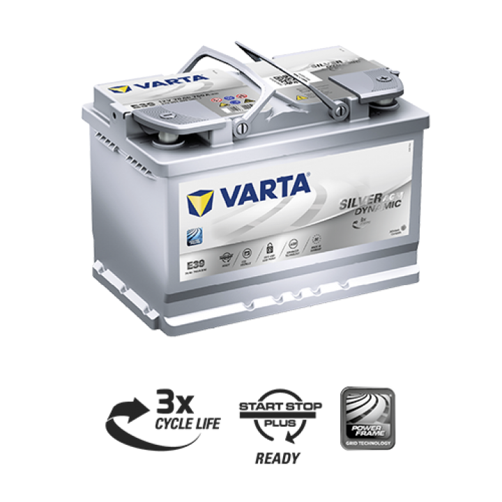 АКБ VARTA 6CT-70Aз 760А R Silver Dynamic AGM 570 901 076 (E39)