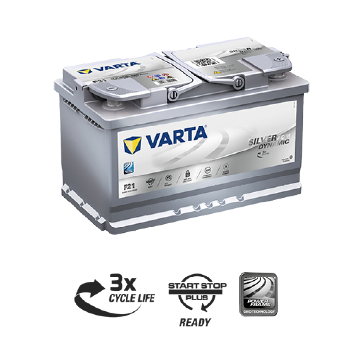 АКБ VARTA 6CT-80Aз 800А R Silver Dynamic AGM 580 901 080 (F 21)