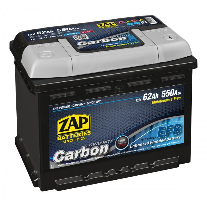 АКБ ZAP Carbon Start Stop EFB 6СТ-60Аз 550А R (560 08)